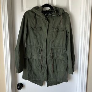 Love Tree Lightweight Utility Cargo Jacket‎ - Small - Army Green